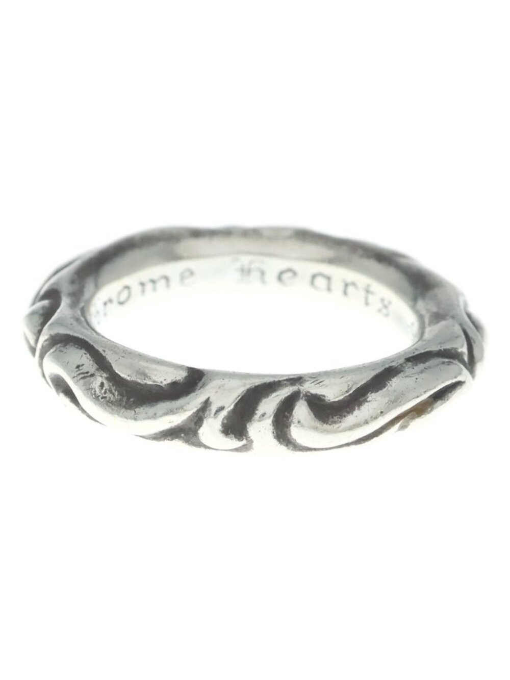 Chrome Hearts Scrl Band Scroll Ring Silver